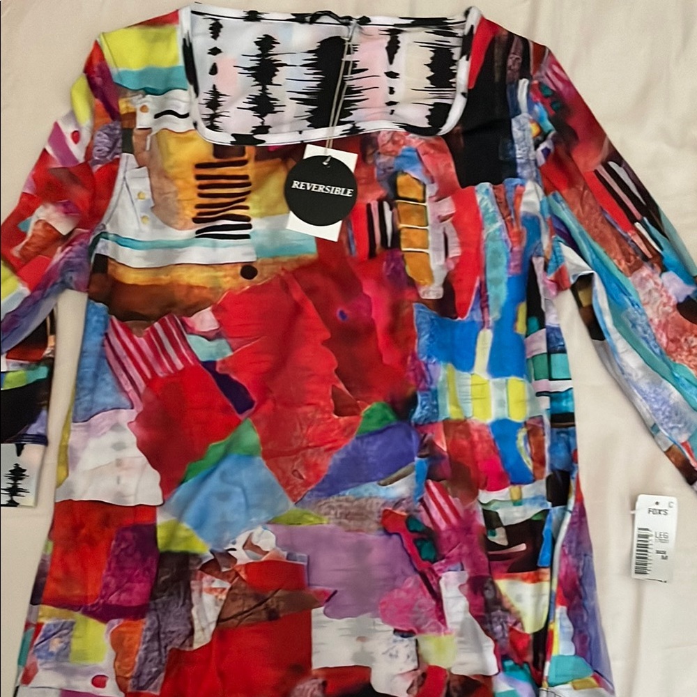 Vibrant Abstract Reversible Blouse